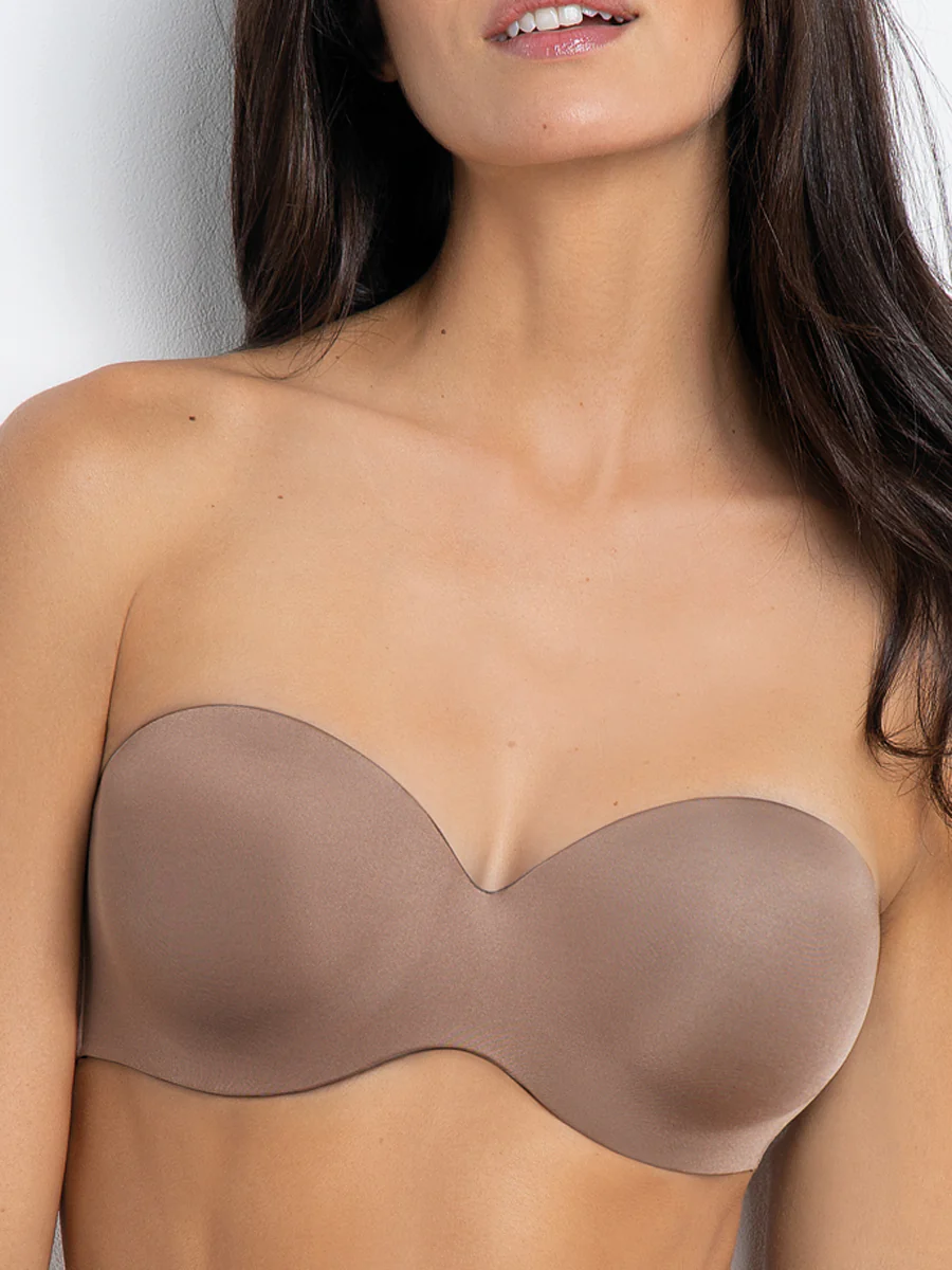 Fascia con coppe graduate, ferretto invisibile e spalline removibili - STONE - 1580 - immagine 2