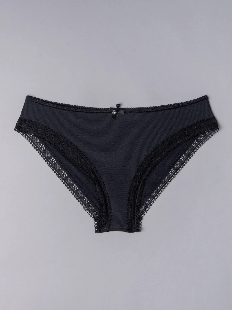 Slip in tessuto jacquard - NERO - 1875