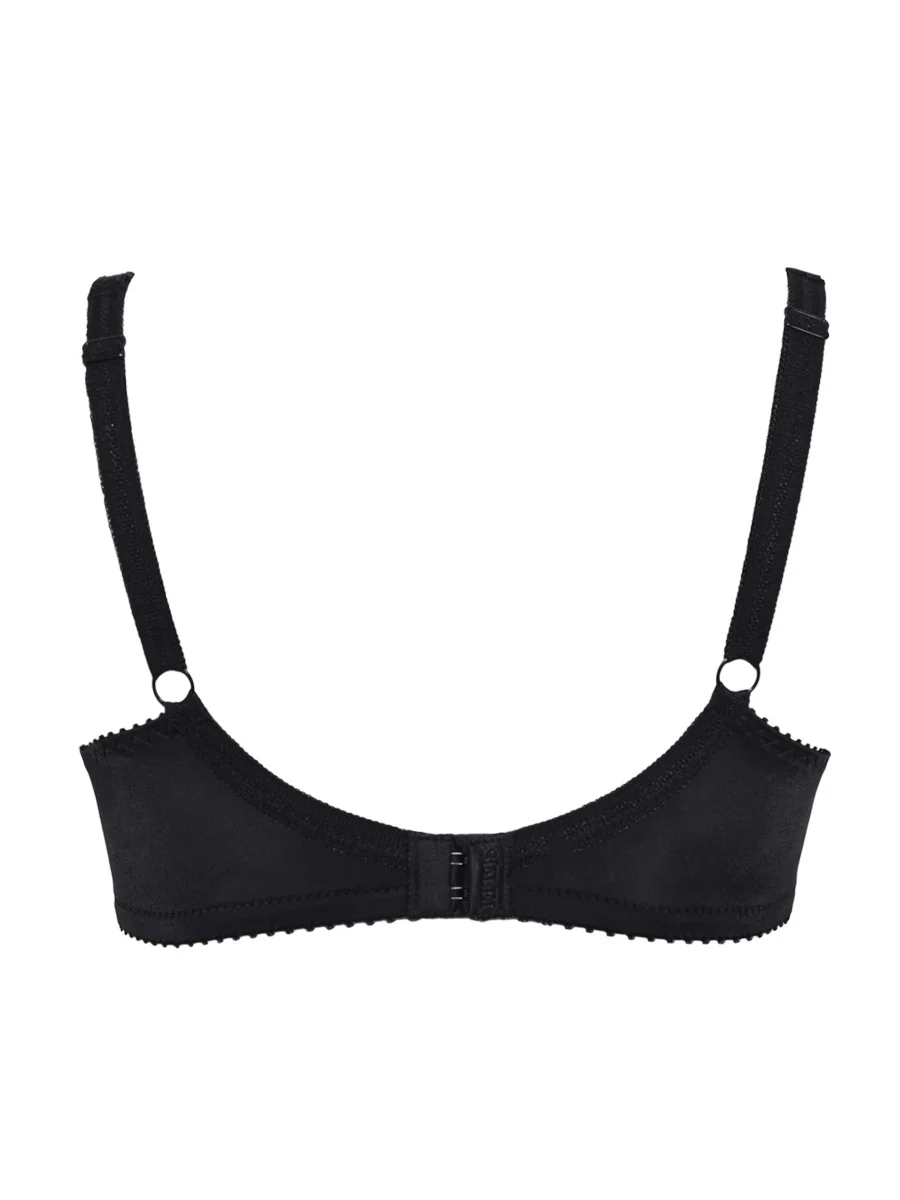 Reggiseno francese, foderato in cotone, senza ferretto - NERO - 960 - immagine 3