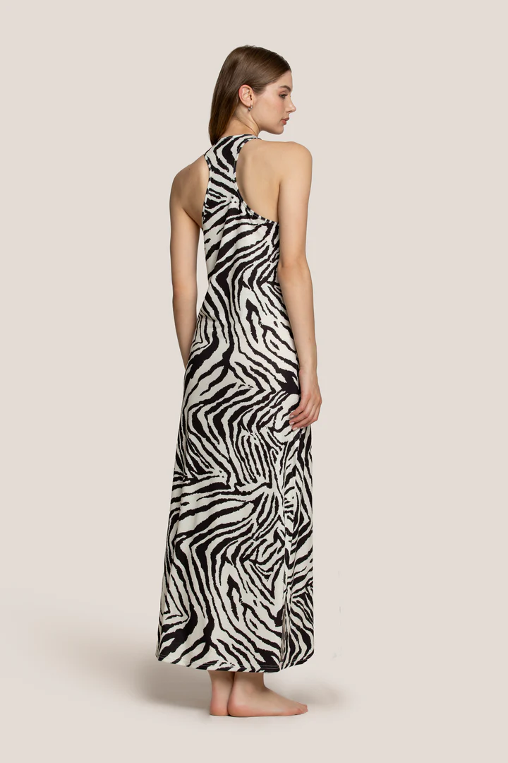 VESTITO LUNGO DONNA 4GIVENESS A CANOTTA ZEBRATO - immagine 3