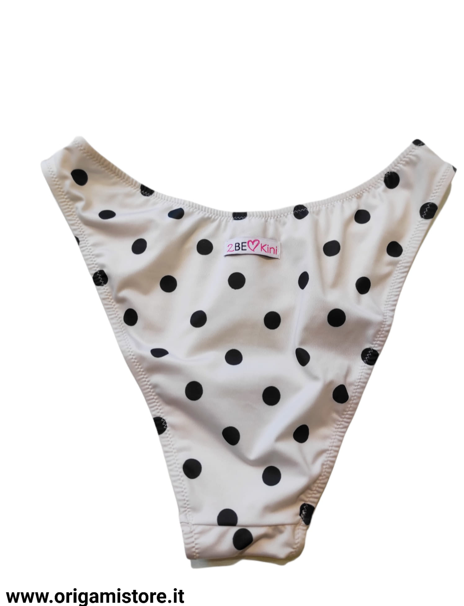 2BEKINI 2S21411-01 Costume slip fianco fisso fantasia pois
