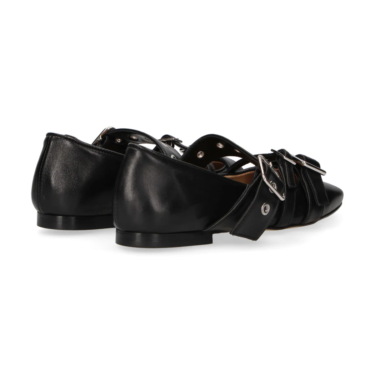 Anna F. ballerina squadrata in pelle con fibbie - immagine 6