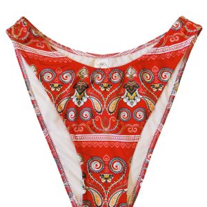 2BEKINI 2S21423-22 Costume slip fianco fisso fantasia etnica