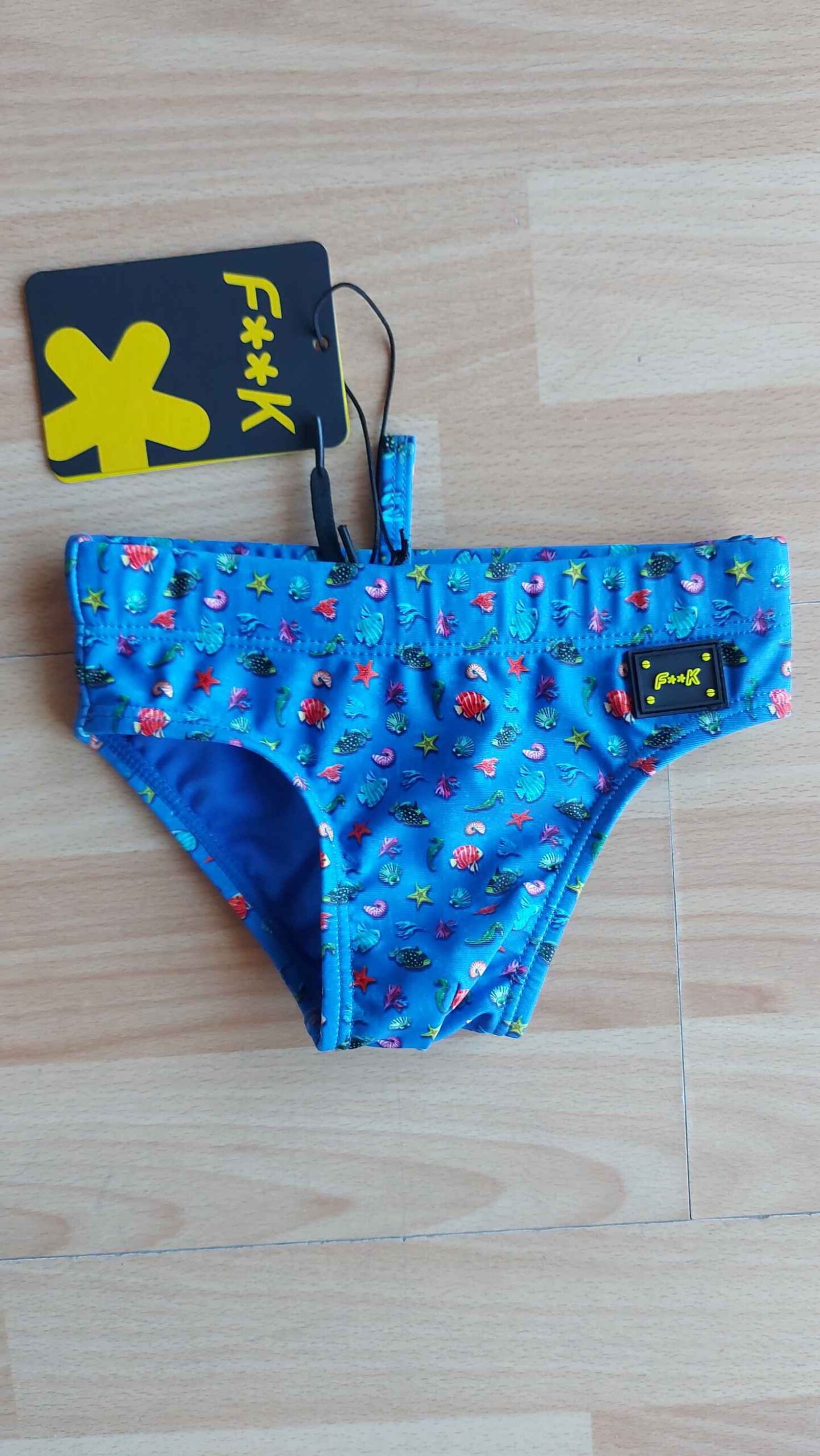 COSTUME BABY BIMBO EFFEK A SLIP AZZURRO CON PESCIOLINI - immagine 2
