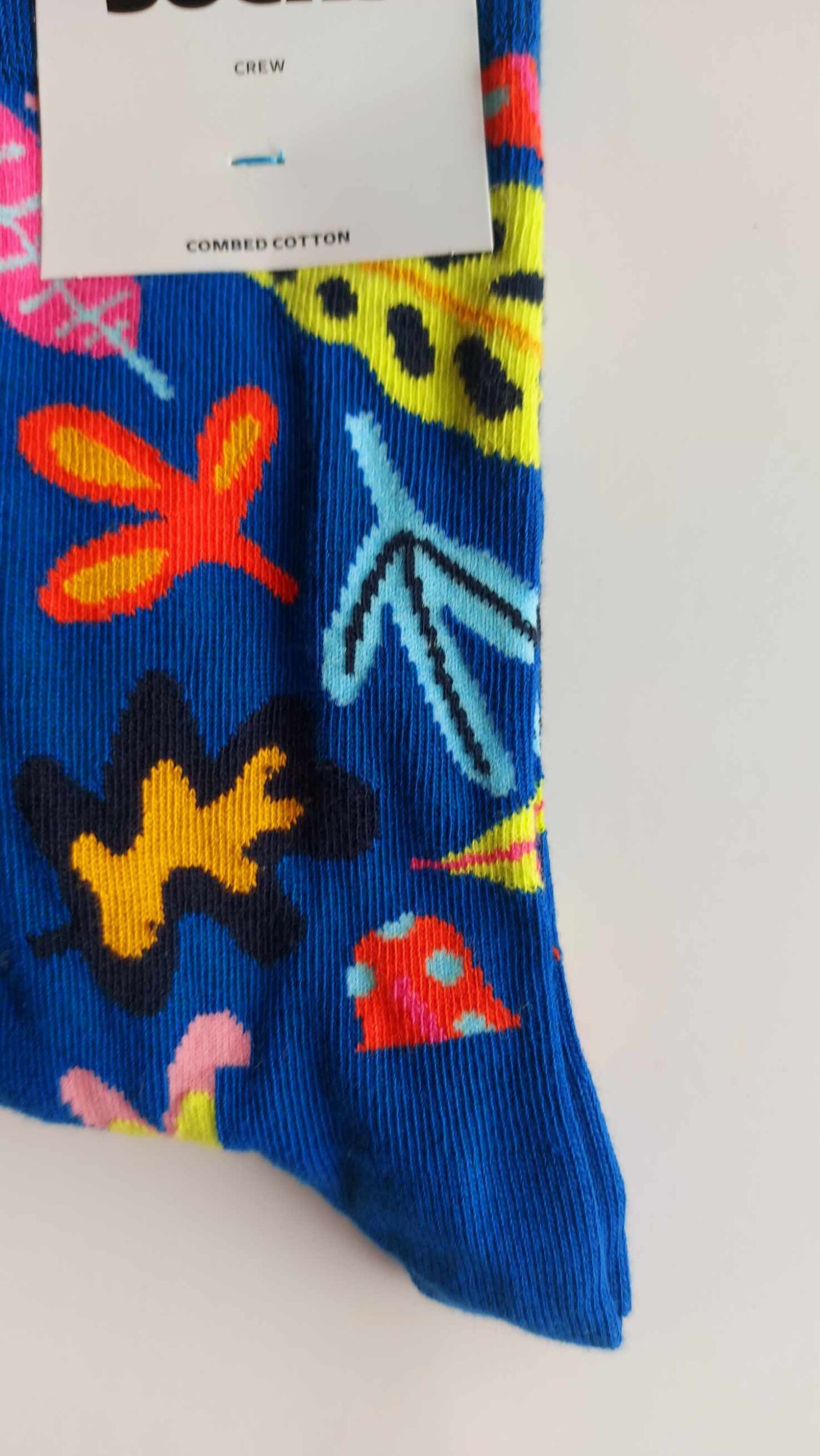CALZINI HAPPY SOCKS BASE BLU CON FOGLIE - immagine 3