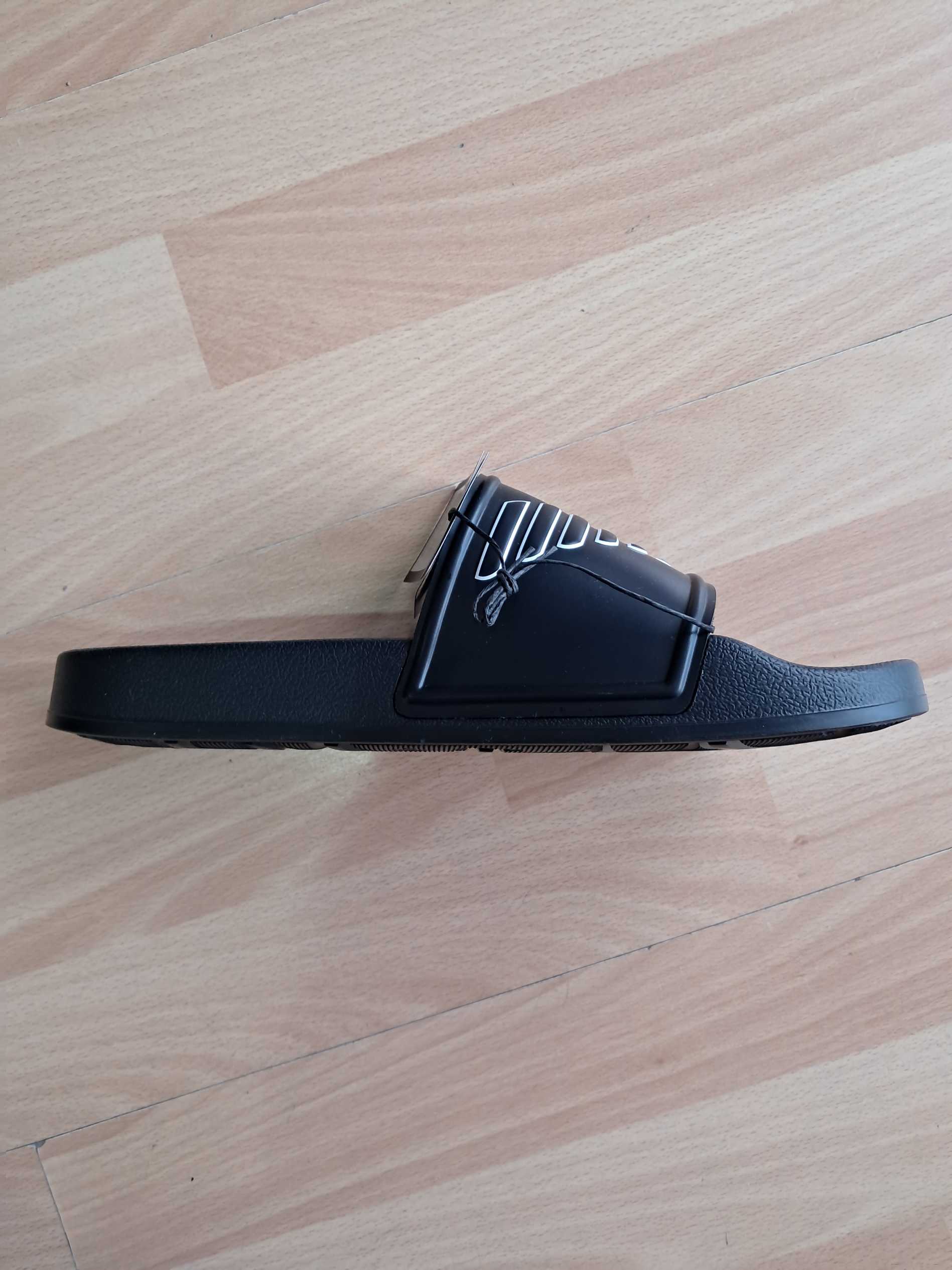 CIABATTA MARE UOMO EMPORIO ARMANI NERO CON LOGO CON PROFILI BIANCHI - immagine 5