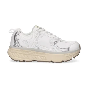 Twinset sneaker in nylon bianca