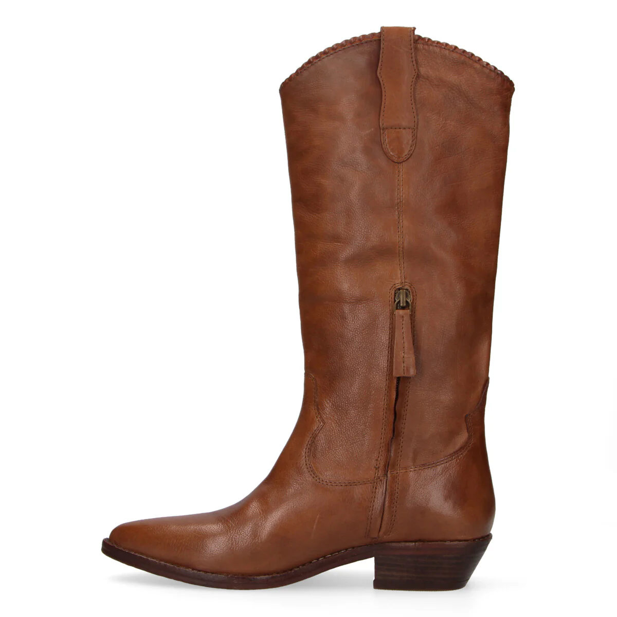 Zolfo stivale texano alto in pelle marrone - immagine 3