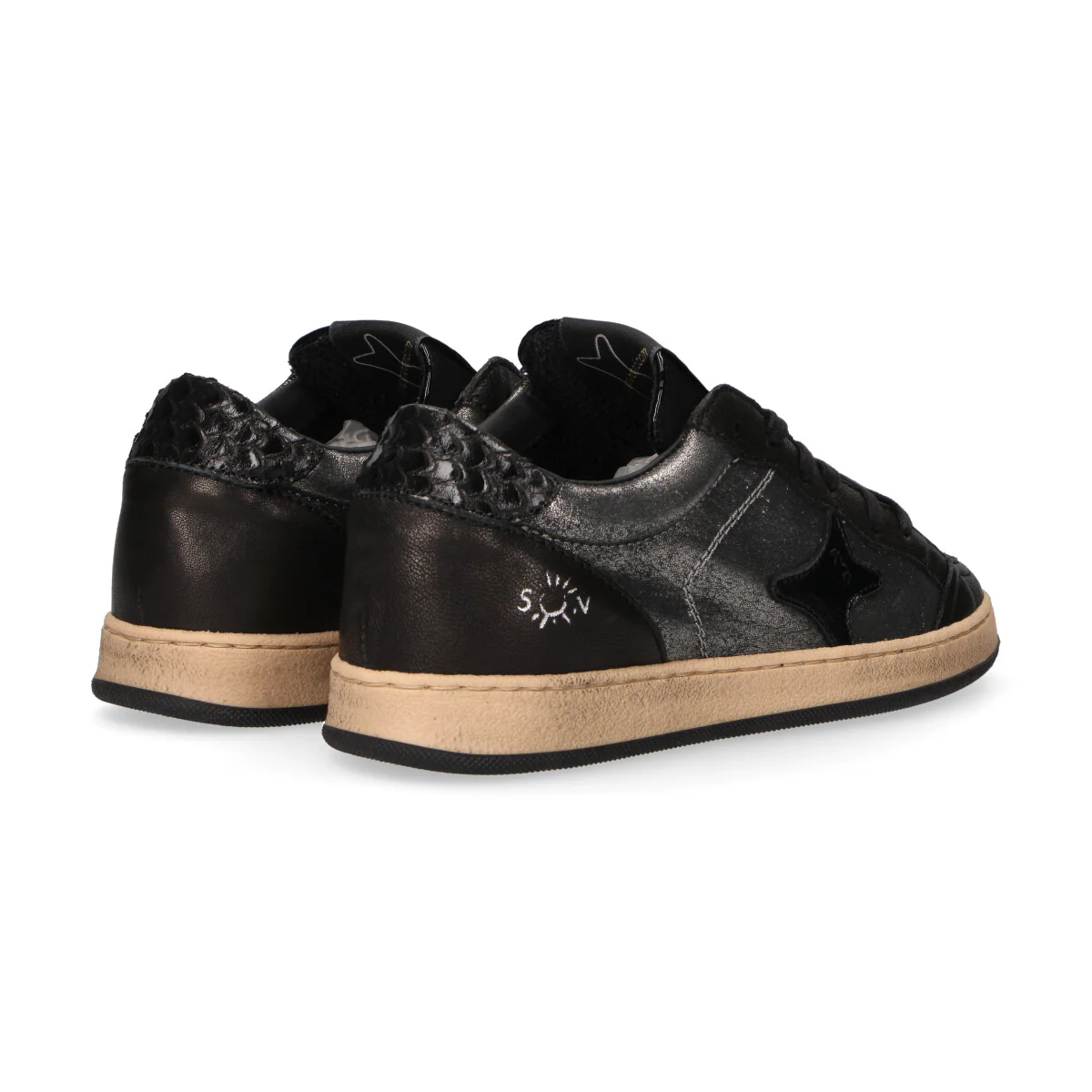 Ama Brand sneaker Sun pelle laminata nera - immagine 8