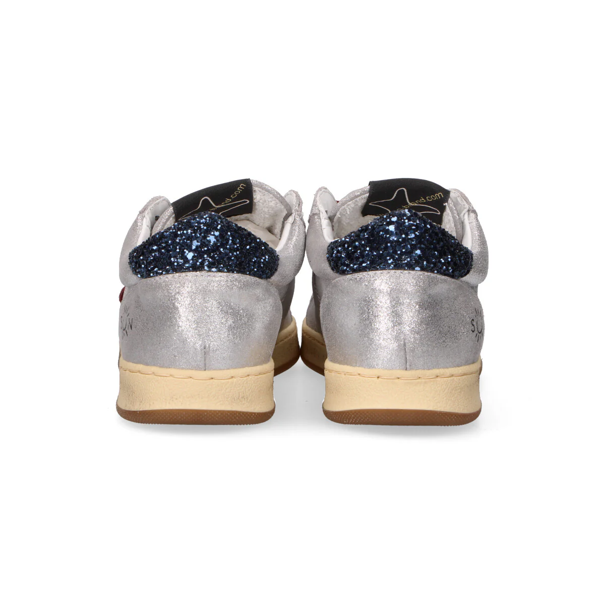Ama Brand sneaker in pelle laminata argentata - immagine 7