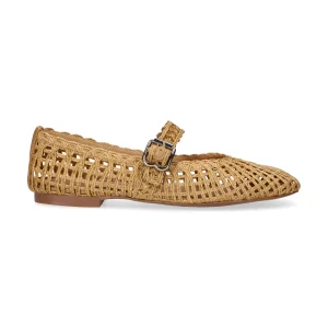 Bibi Lou ballerina intrecciata in pelle beige
