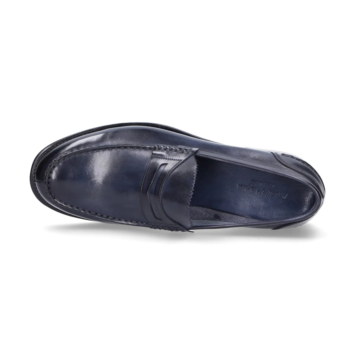 Artisti & Artigiani mocassino stile college blu - immagine 4