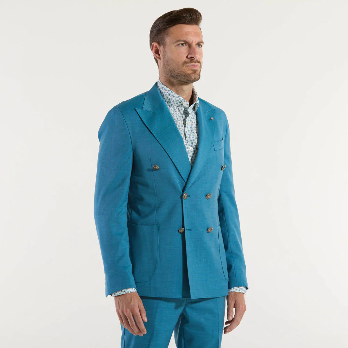 Bharnaba abito elegante doppiopetto avio - immagine 6