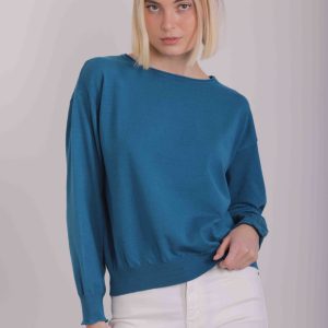 MIMÌ MUÀ Firenze AFAH-3516 Maglia ottanio scollo a barca