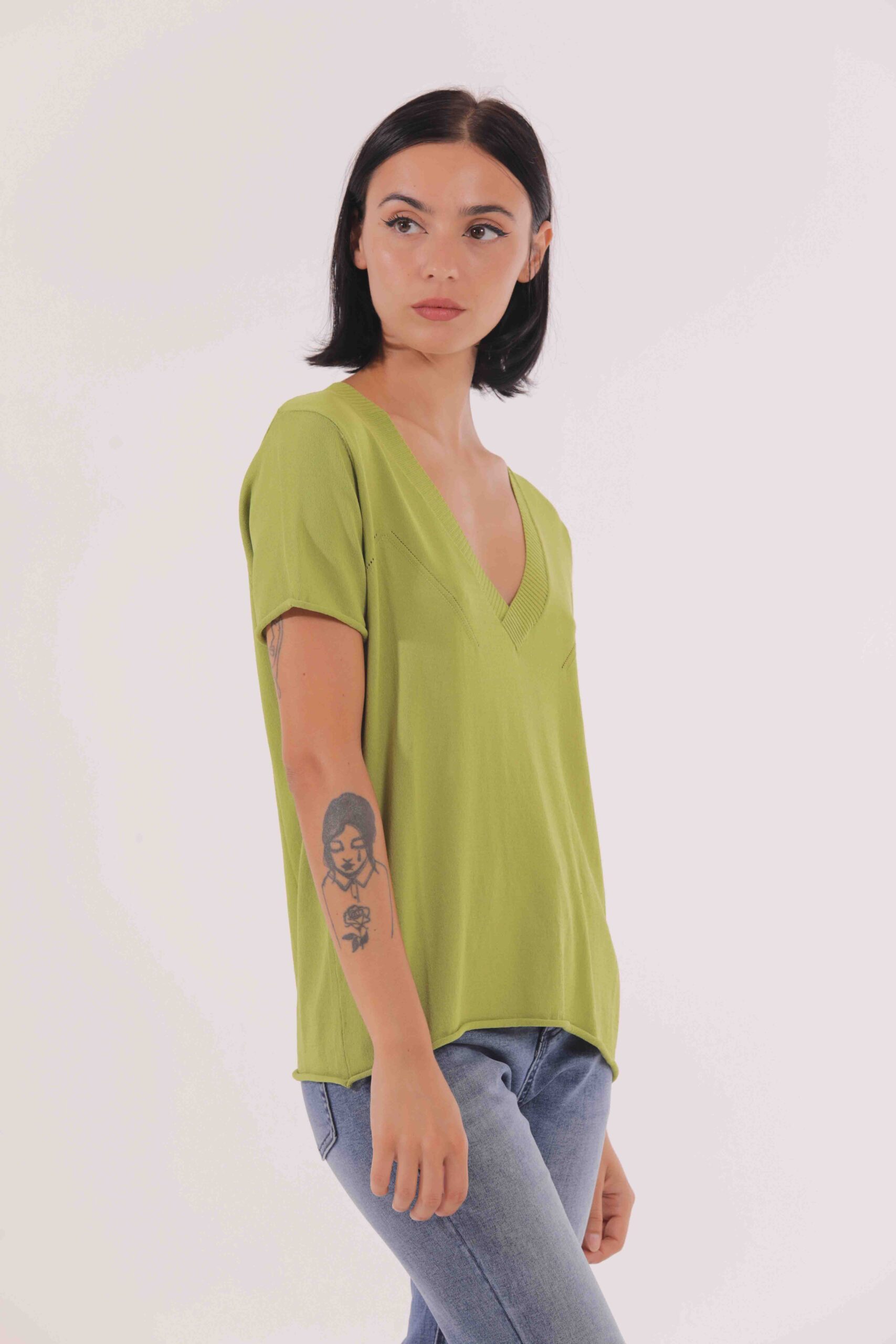 MIMÌ MUÀ Firenze AFAI-3579 Maglia a maniche corte verde - immagine 6