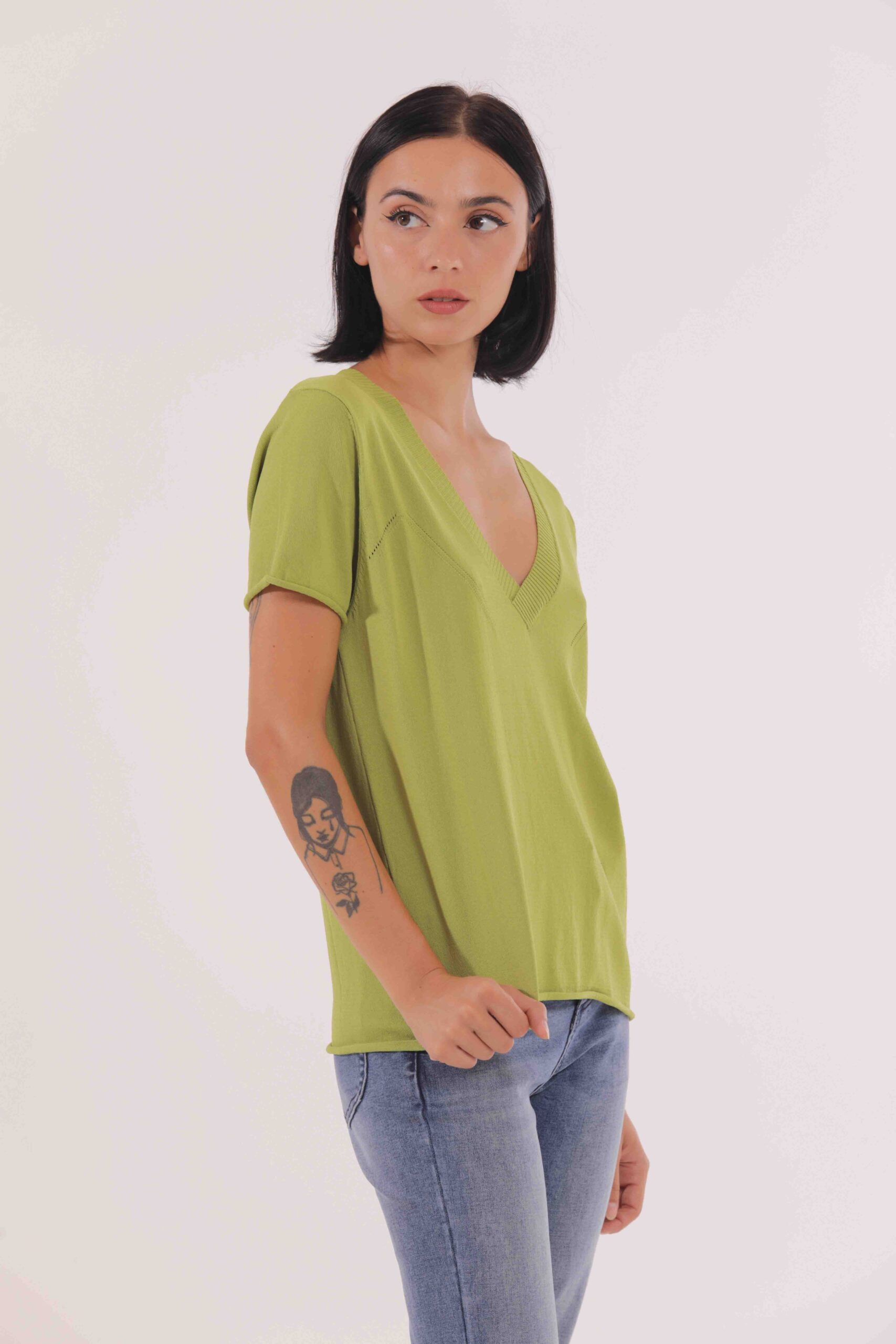 MIMÌ MUÀ Firenze AFAI-3579 Maglia a maniche corte verde - immagine 5