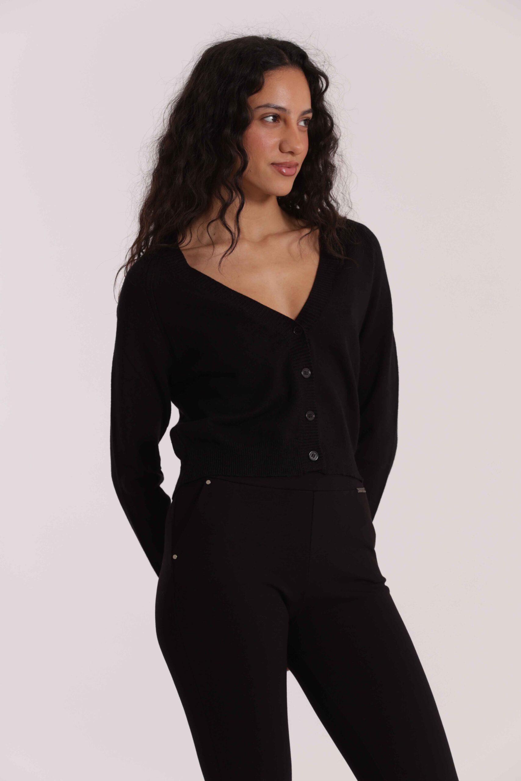 MIMÌ MUÀ Firenze AFAN-3706 Maglia cardigan nero - immagine 6