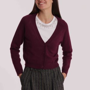 MIMÌ MUÀ Firenze AFAN-3706 Maglia cardigan burgundy