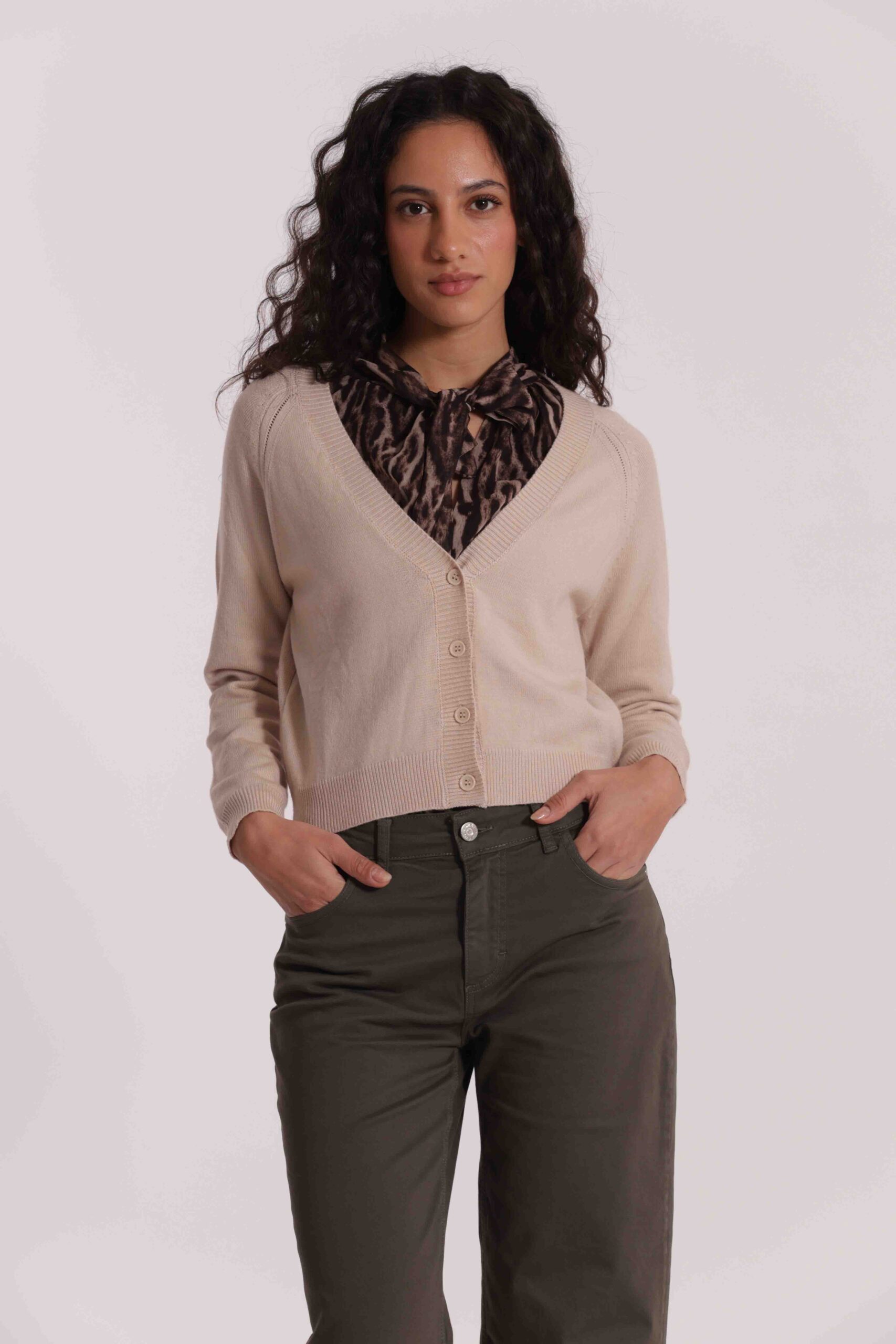 MIMÌ MUÀ Firenze AFAN-3706 Maglia cardigan beige