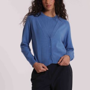 MIMÌ MUÀ Firenze AFAN-3706 Maglia cardigan blu