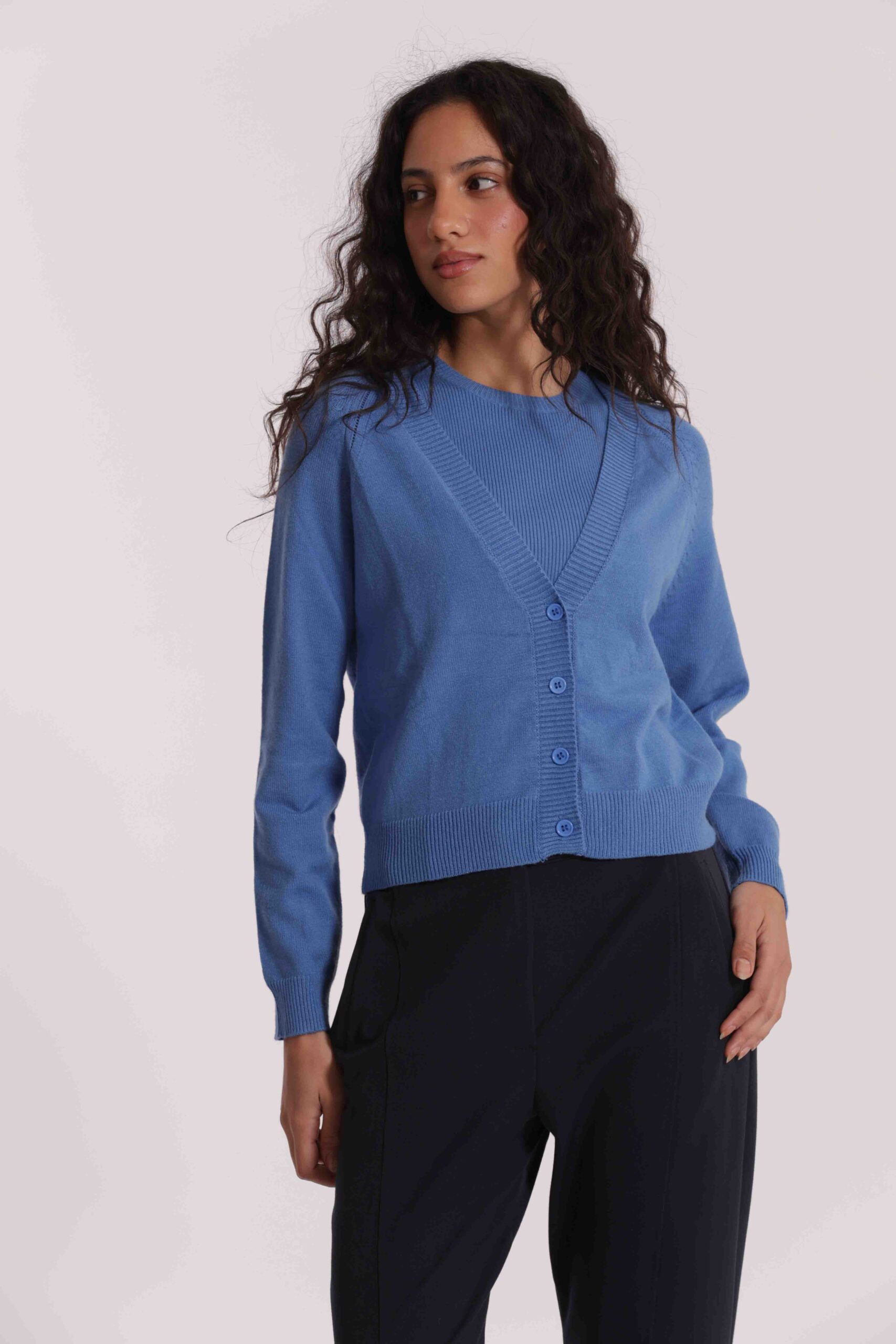 MIMÌ MUÀ Firenze AFAN-3706 Maglia cardigan blu - immagine 6