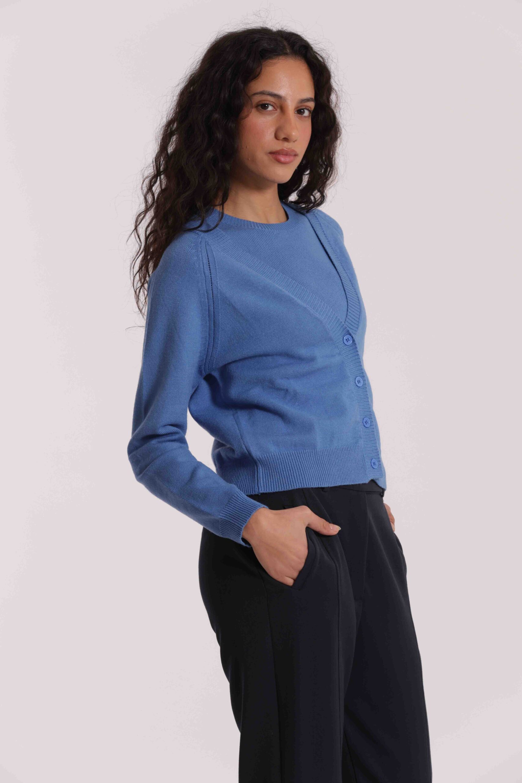 MIMÌ MUÀ Firenze AFAN-3706 Maglia cardigan blu - immagine 7