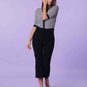 MIMÌ MUÀ Firenze ESAG-2492 Pantalone flare tecnico nero