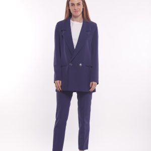 MIMÌ MUÀ Firenze ESAM-2732 Pantalone sigaretta tecnico blu