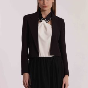 MIMÌ MUÀ Firenze ESAN-6580 Giacca cropped tecnico nero