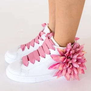SNEAKERS ALTA IN BYCAST CON FIORE