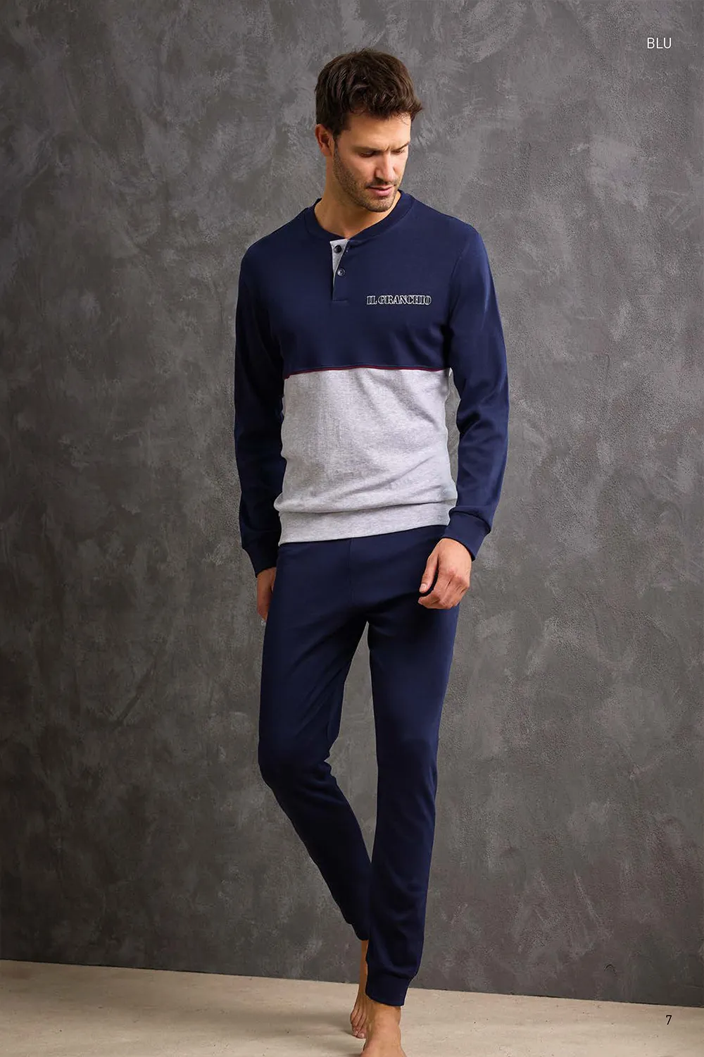 Pigiama in CALDO COTONE uomo GRANCHIO – GP2084 - immagine 3