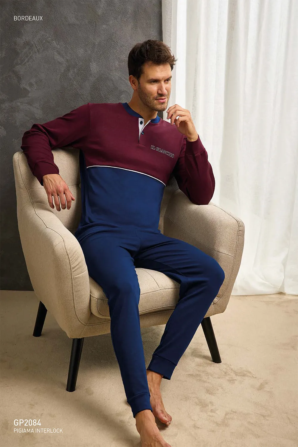 Pigiama in CALDO COTONE uomo GRANCHIO – GP2084