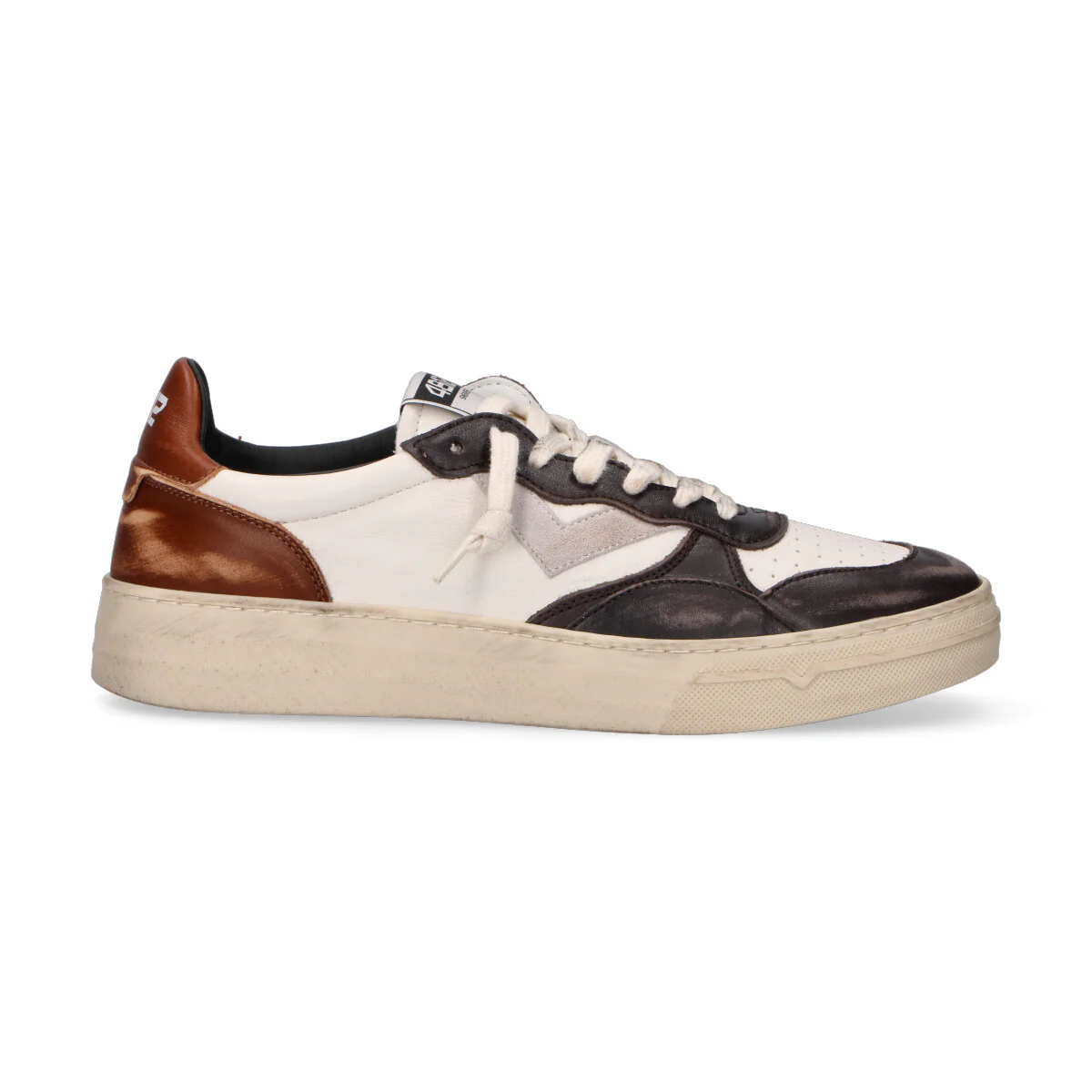 4B12 sneaker Hyper pelle bianca antrancite - immagine 2