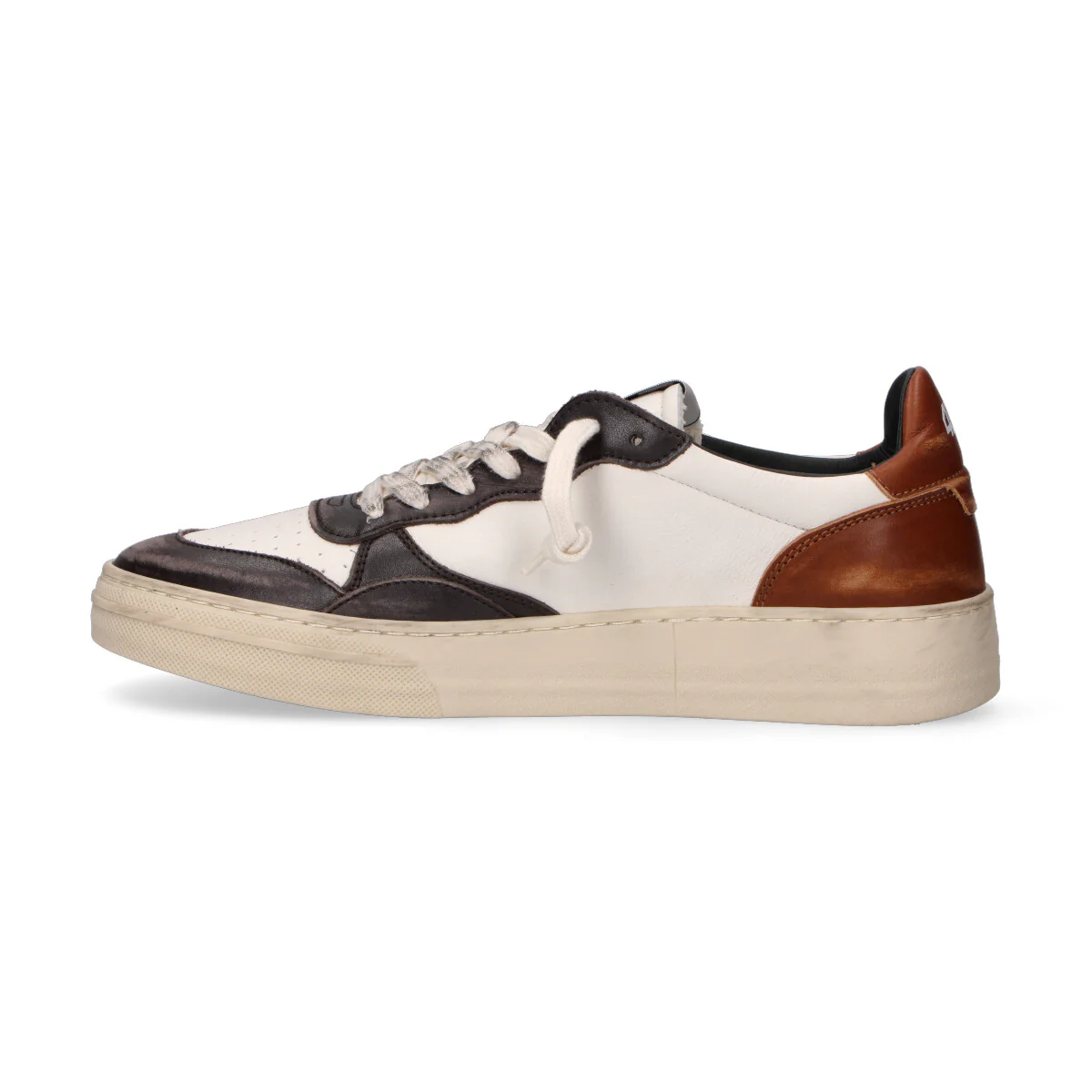 4B12 sneaker Hyper pelle bianca antrancite - immagine 3