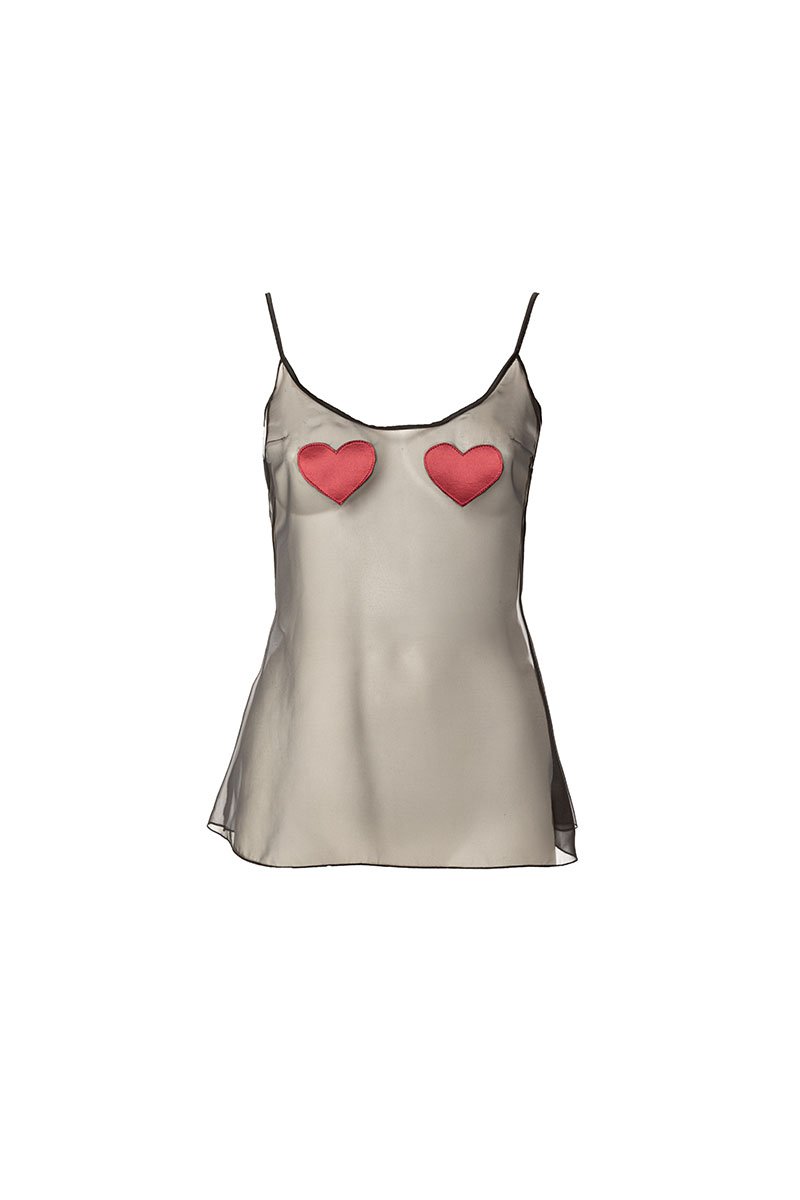 Alina-Top trasparente con dettagli cuore - immagine 4