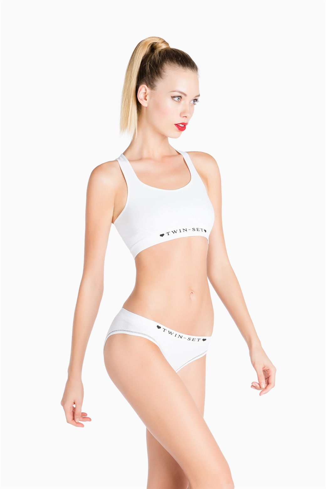TWINSET IA61VV Reggiseno sportivo seamless bianco - immagine 3