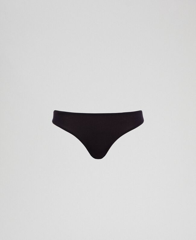 TWINSET LCNNCC Slip brasiliana vita bassa nero - immagine 5