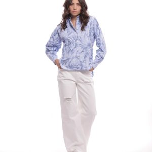 MIMÌ MUÀ Firenze LSAM-2752 Jeans a palazzo bianco