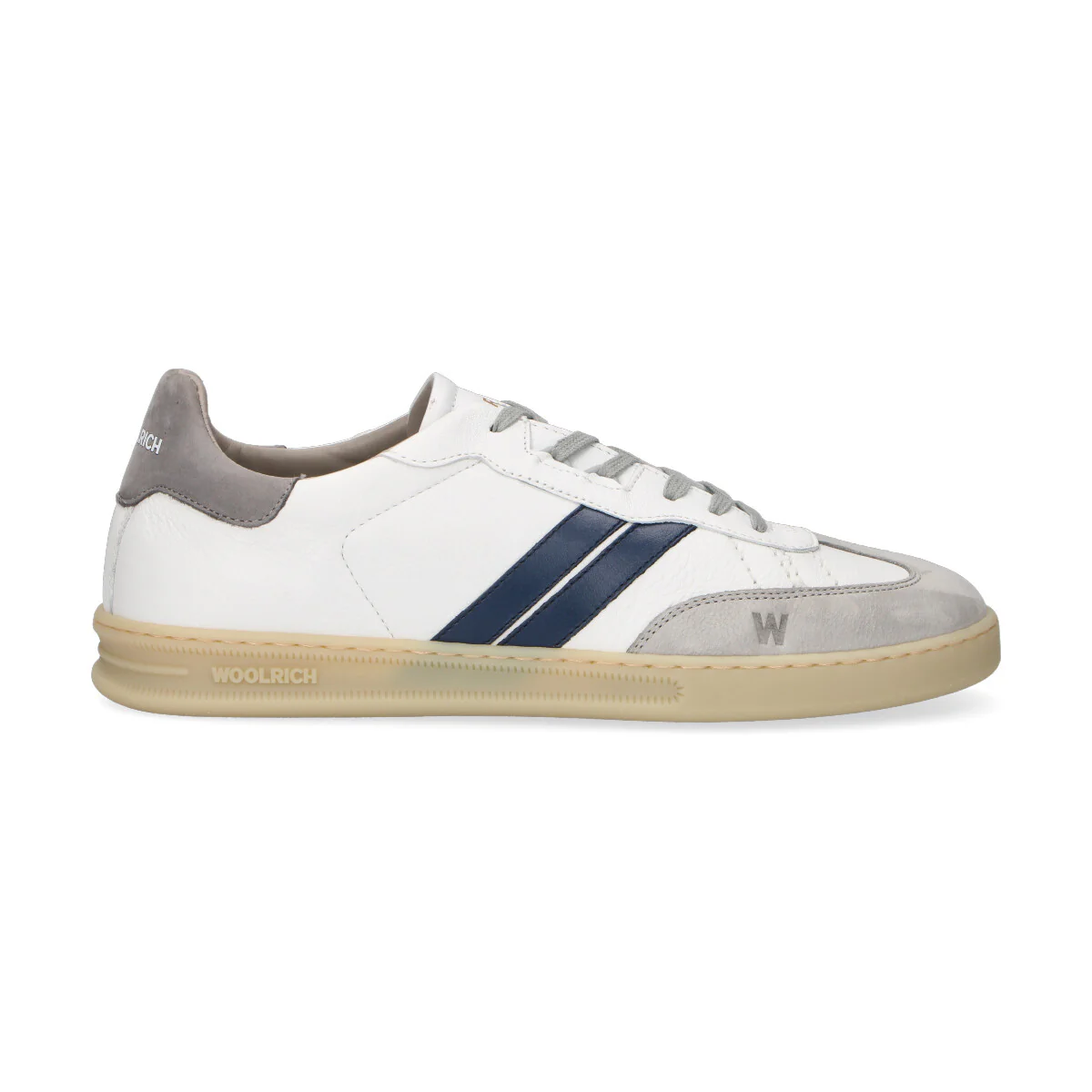 Woolrich Sneakers Doubleu Tennis in pelle bianca - immagine 2