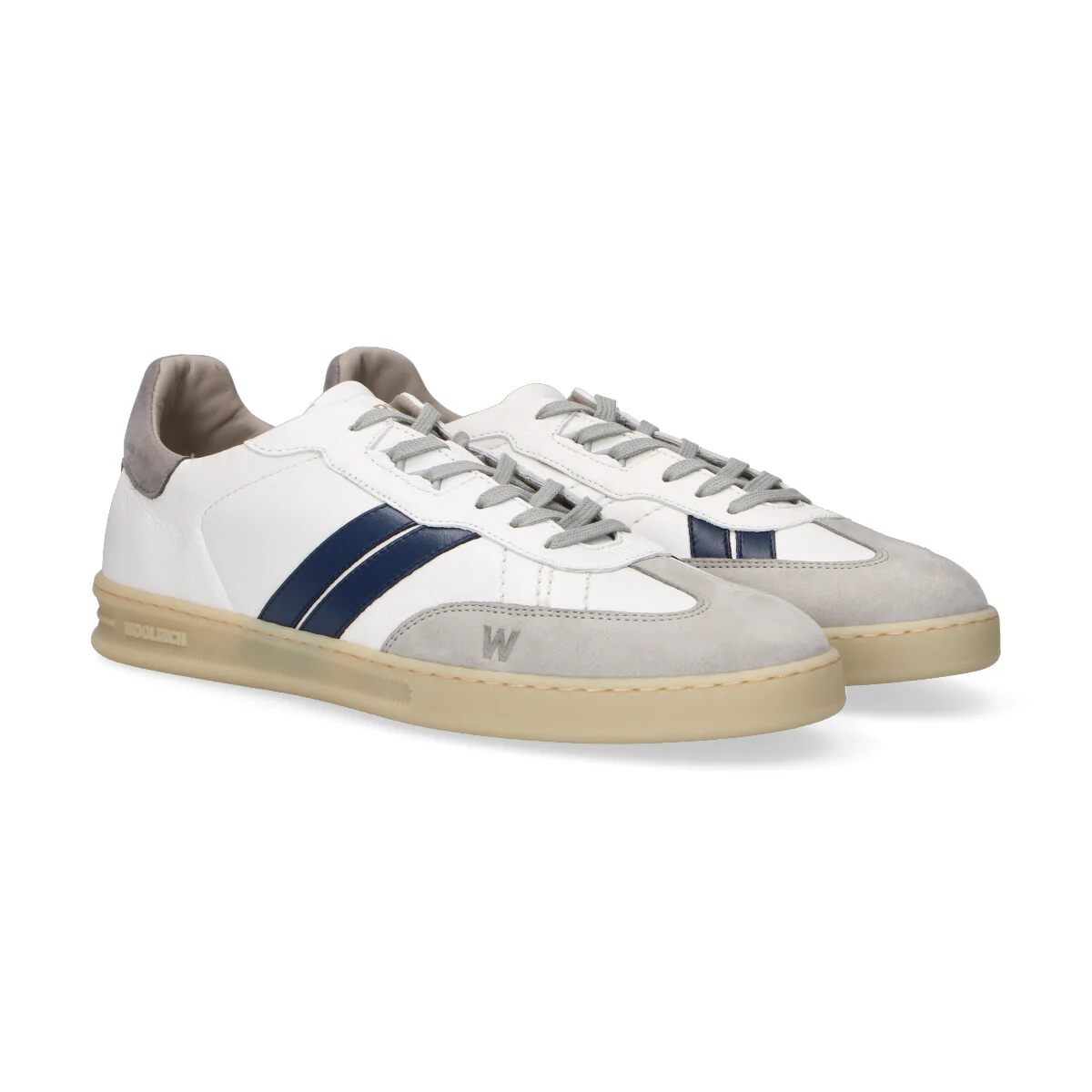 Woolrich Sneakers Doubleu Tennis in pelle bianca - immagine 6