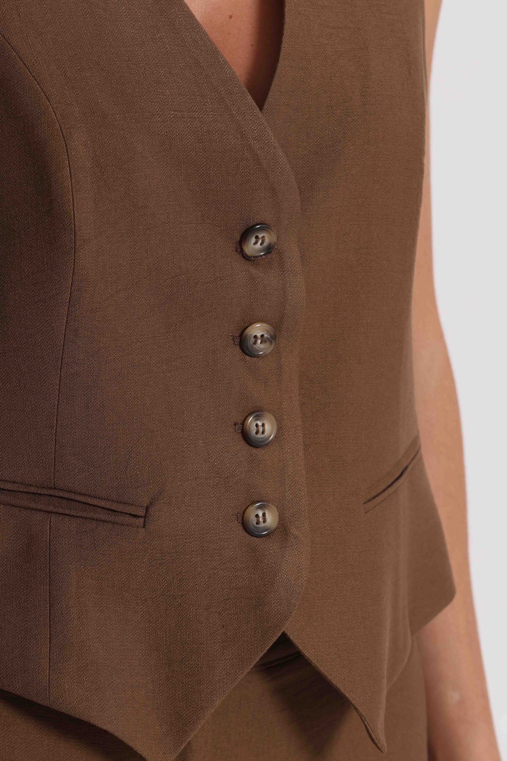Gilet Mimì Muà Firenze in viscosa – Color Cioccolato - immagine 6