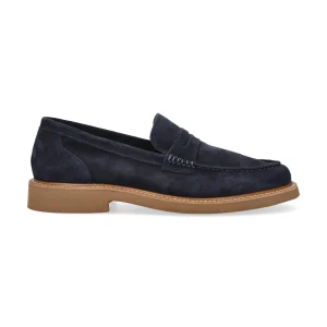 Bekk mocassino Mok camoscio blu