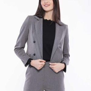 MIMÌ MUÀ Firenze MRAL-6487 Giacca corta glitterata grigio