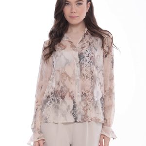 MIMÌ MUÀ Firenze MSAL-1736 Camicia fantasia pitone lurex
