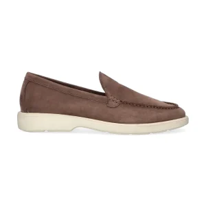 Bekk mocassino Pant camoscio tortora