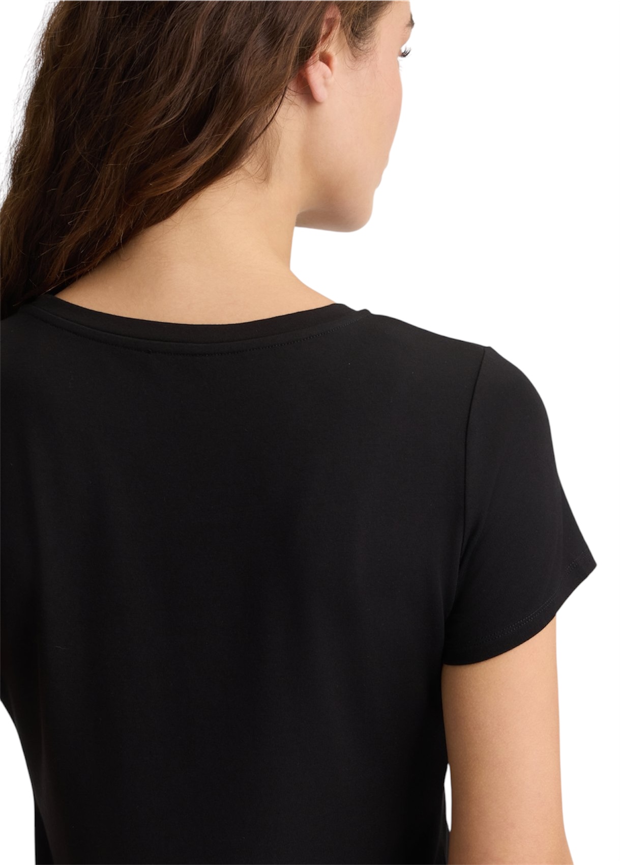 LIU JO VA5157JS360 T-shirt ecosostenibile nero logo strass - immagine 5
