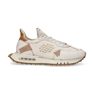 BePositive sneaker Race in pelle crema