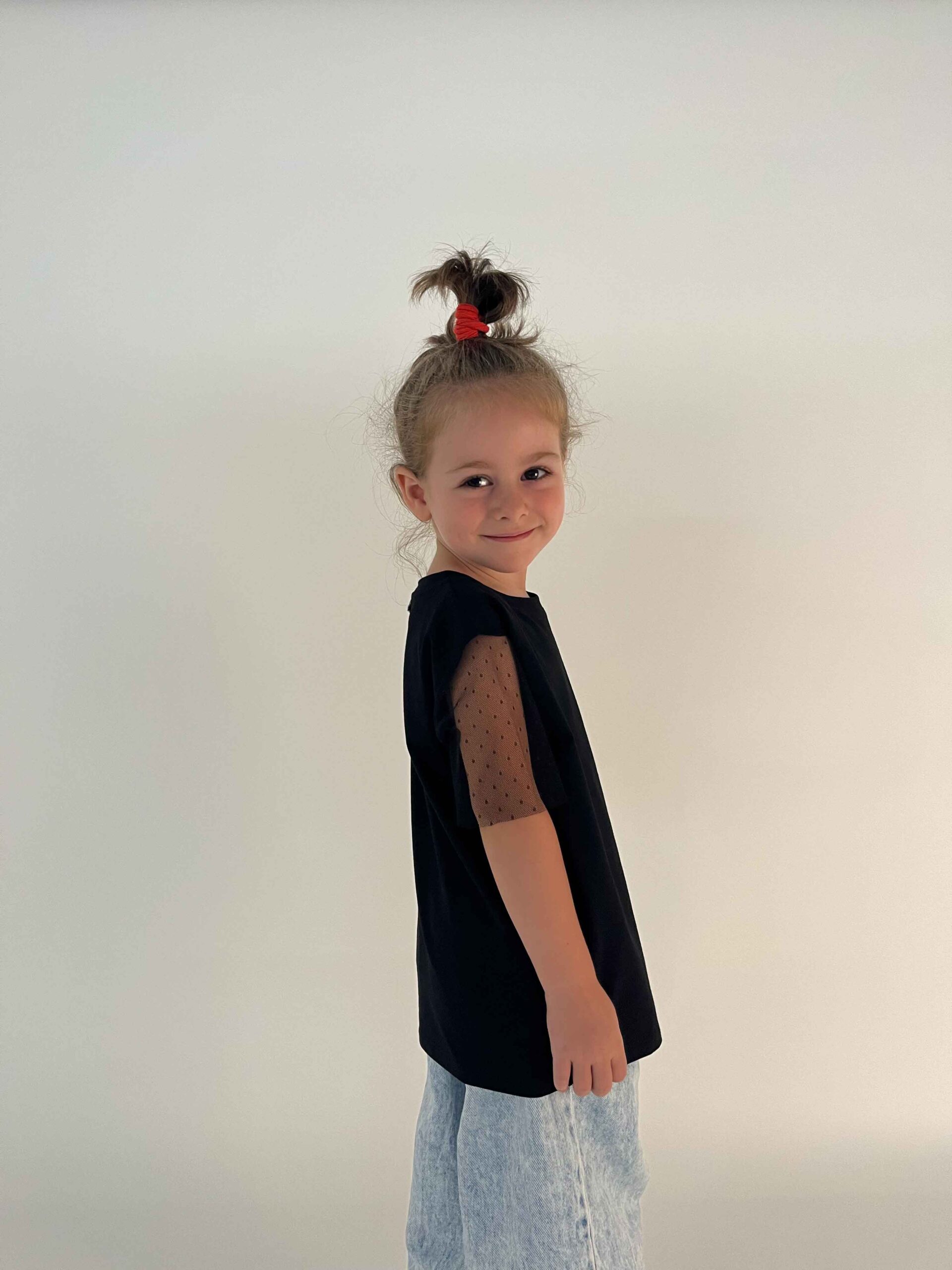 MIMÌ MUÀ Firenze SFAM-1764 T-shirt nero “Feeling lucky” bambina - immagine 4