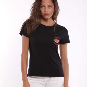 MIMÌ MUÀ Firenze SFAM-1765 T-shirt nero “Summer Feeling”