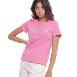 MIMÌ MUÀ Firenze SFAM-1769 T-shirt rosa “Bisous”